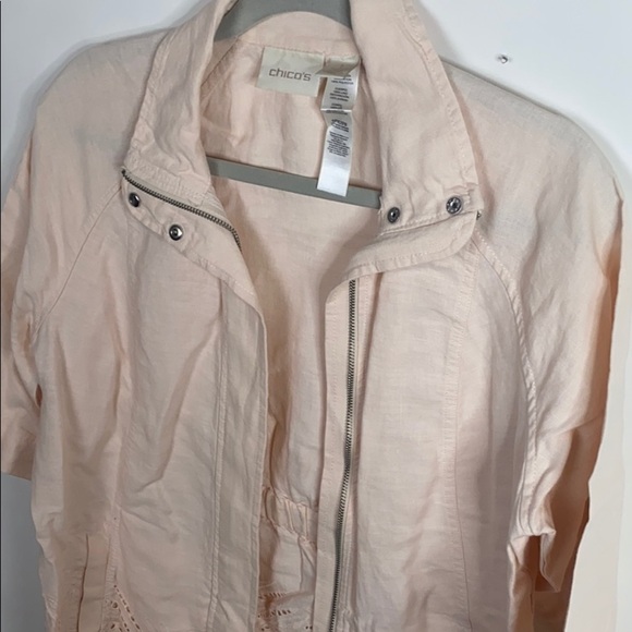 Blush Pink Cut Out Jacket - Picture 2 of 4